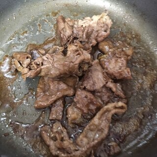 牛肉すき焼き用のお肉でステーキ風